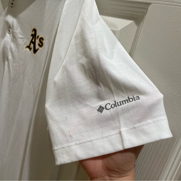 Columbia A’s golf polo men’s shirt size large - Picture 3 of 8